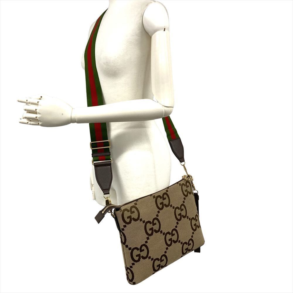 Gucci Jumbo GG Shoulder Bag/Clutch Bag (2-way) Canvas Leather 699130・527066 ... - Picture 10 of 10